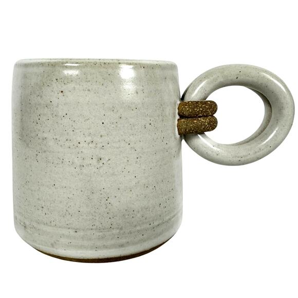 Original Signed By Artist Other - White Ash Hand Crafted Coffee Mug with Double Loop Handle-Exceptional!